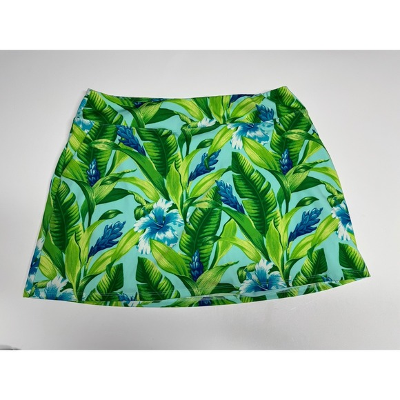 TOMMY BAHAMA Freeport Green‎ & Blue Golf Tennis Pickleball Knit Skort - Picture 1 of 9
